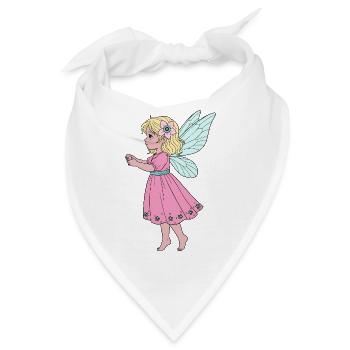 Süße Fee im rosa Kleid - Bandana - Weiß - Vorne