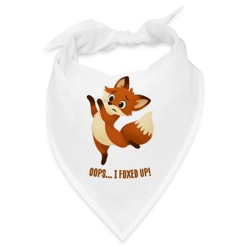 Lustiges Zitat mit dem Fuchs - Bandana - Weiß - Vorne