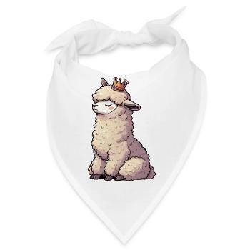 Alpaka lama Alpakabesitzer Alpakaliebhaber Lamas - Bandana - Weiß - Vorne