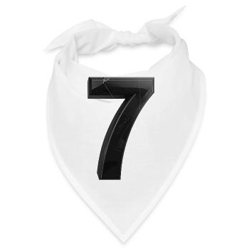 Gebrochene Sieben Grafik - Bandana - Weiß - Vorne