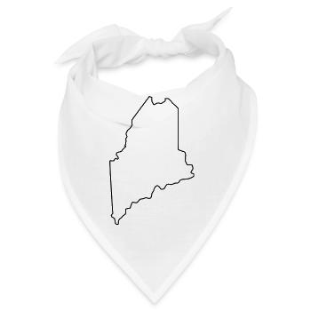 Maine-Kartenübersicht - Bandana - Weiß - Vorne
