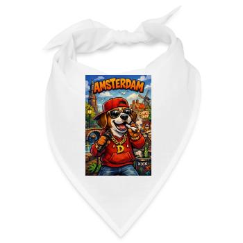 Amsterdam Dog Rapper - Bandana - Weiß - Vorne