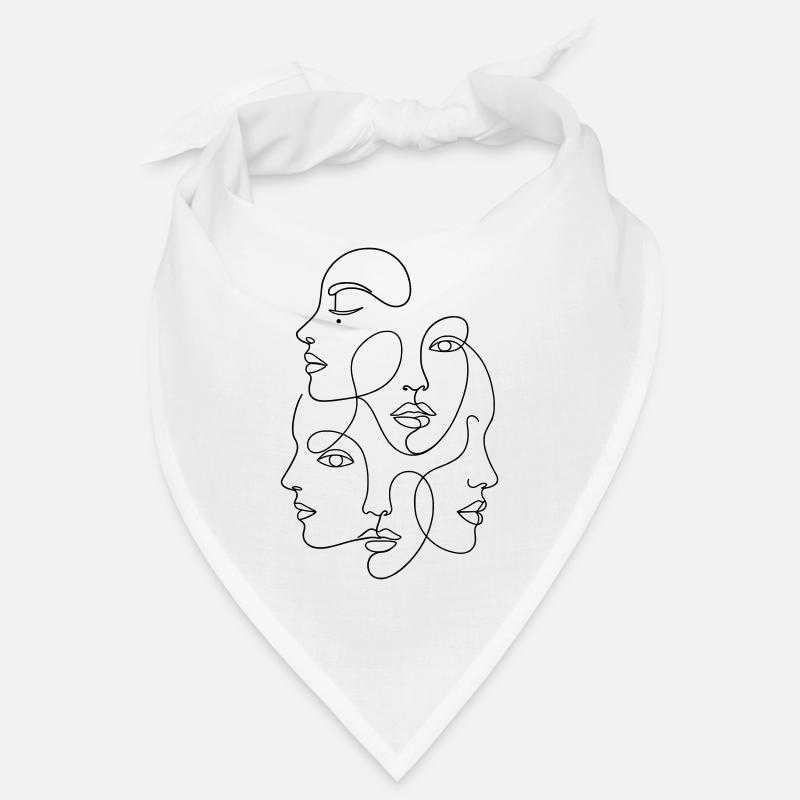 Minimalist One Line Multi Face Bandana