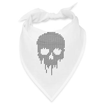 Pixel-Schädel-Art-Design - Bandana - Weiß - Vorne
