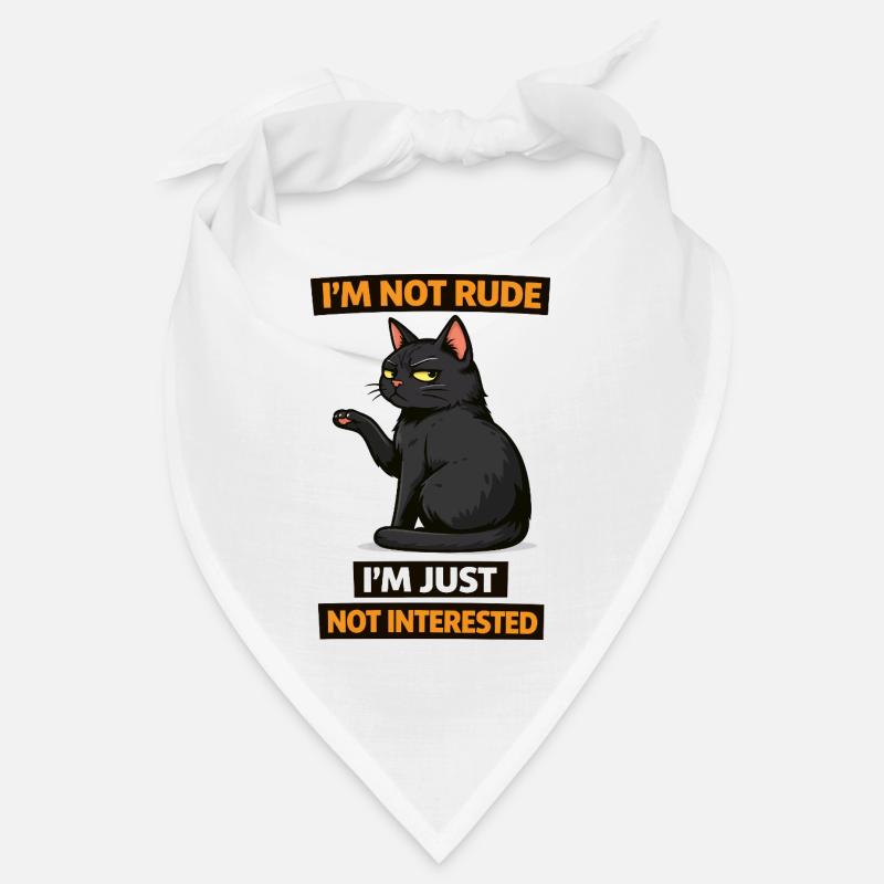 Not Interested Cat Attitude Bandana