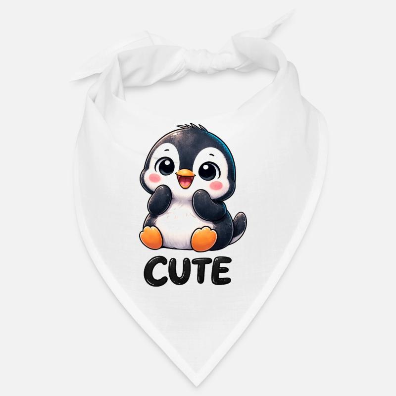 Cute chibi penguin cartoon shy cute Bandana