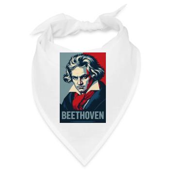 Beethoven Pop-Art-Porträt - Bandana - Weiß - Vorne