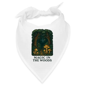 Waldzauber Pilzlandschaft - Bandana - Weiß - Vorne