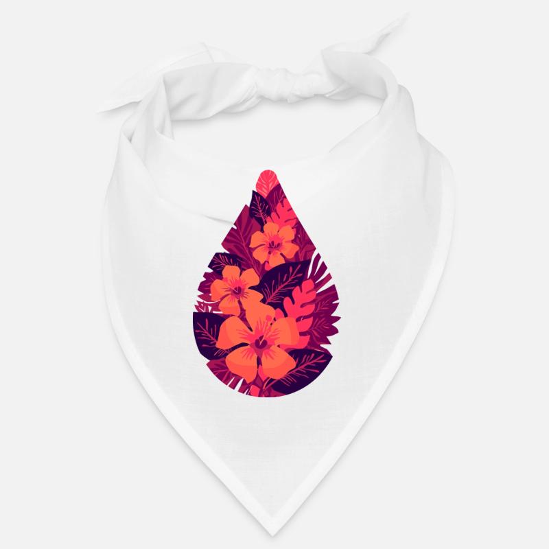 Feuilles de feu de la flore Bandana