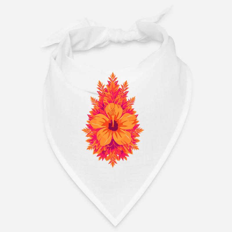 Flames Hibiscus Tropical Bloom Bandana