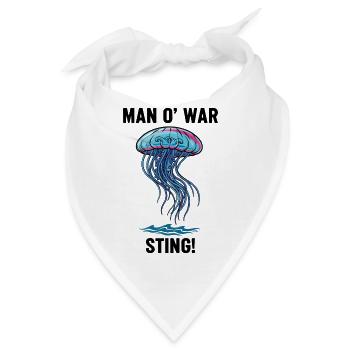 Portugiesische Galeere Danger Sting Man O' War Black - Bandana - Weiß - Vorne