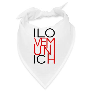 I love Munich - Ich liebe München - Bandana - Weiß - Vorne