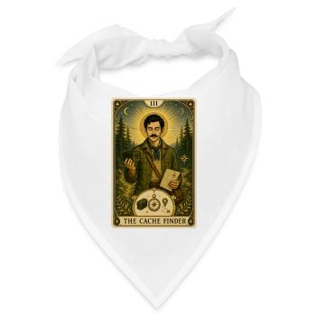Cache-Sucher | GPS-Schatzsuche Tarot - Bandana - Weiß - Vorne