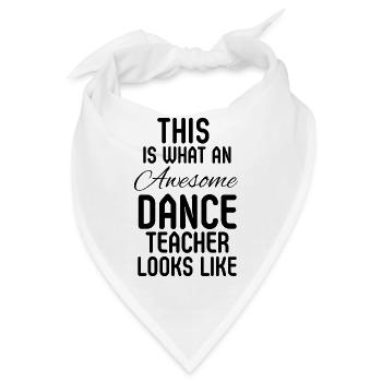 Lustiges Tanzlehrer-Geschenk - Bandana - Weiß - Vorne