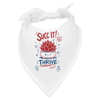Succ It Thrive Süße Pflanze Sukkulenten-Liebhaber - Bandana - Weiß - Vorne