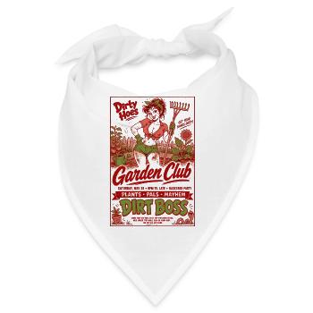 Urban Gardening Dirty Hoes Garden Club Pflanzen - Bandana - Weiß - Vorne