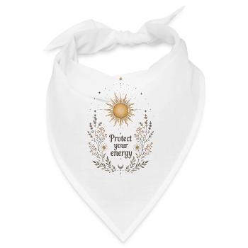 Schutz deiner Energie Sonnenstrahl - Bandana - Weiß - Vorne