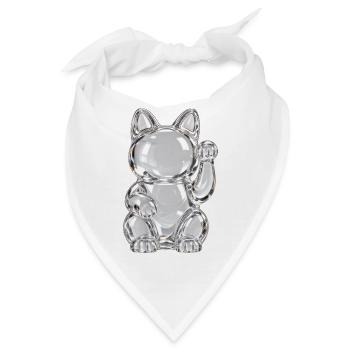 Transparente Glaskatze - Bandana - Weiß - Vorne