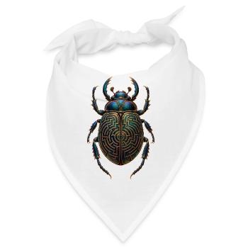 Goldenes Labyrinth-Skarabäus - Bandana - Weiß - Vorne