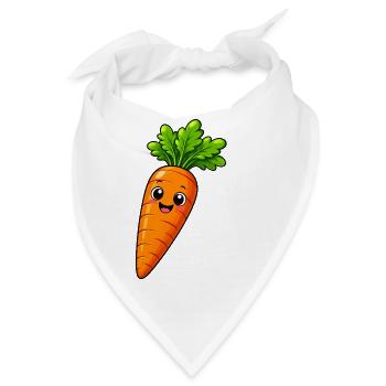 Karotten-Karotten-Gemüse - Bandana - Weiß - Vorne