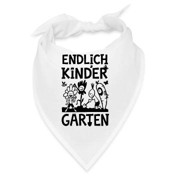 Endlich Kindergarten! - Bandana - Weiß - Vorne
