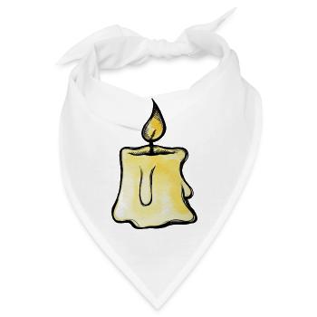 Goldenes Kerzenleuchten - Bandana - Weiß - Vorne