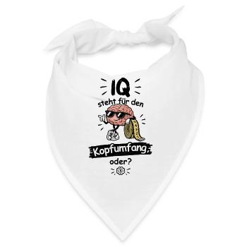IQ steht für den Kopfumfang, oder? - Bandana - Weiß - Vorne