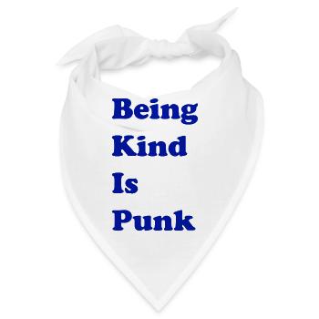 Freundlich zu sein ist Punk - Bandana - Weiß - Vorne