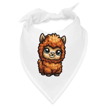 Fluffige Alpaka - Bandana - Weiß - Vorne