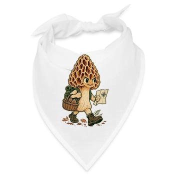 Pilzpfad Entdecker Illustration - Bandana - Weiß - Vorne