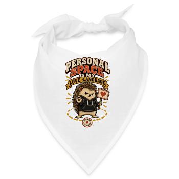 RobVibe Wild Club – Igel im persönlichen Raum - Bandana - Weiß - Vorne