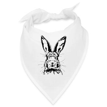 Lustiger HASE Feldhase Hasen Mama Wilsigns - Bandana - Weiß - Vorne