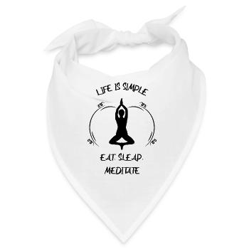 Meditaion - Bandana - Weiß - Vorne