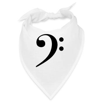 Bassschlüssel - Bandana - Weiß - Vorne