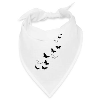 Schmetterlinge Frei Warm Frühling - Bandana - Weiß - Vorne
