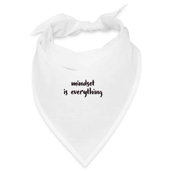 Mindset ist Alles Geist Motto Einstellung - Bandana - Weiß - Vorne