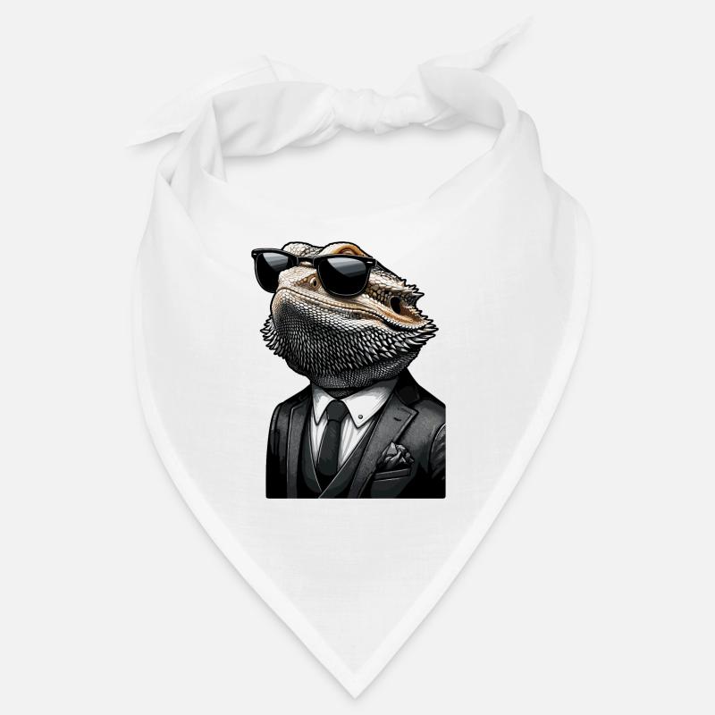 Bartagamen-Eidechse - Bandana - Weiß