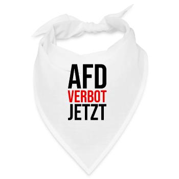 AFD VERBOT JETZT - Bandana - Weiß - Vorne