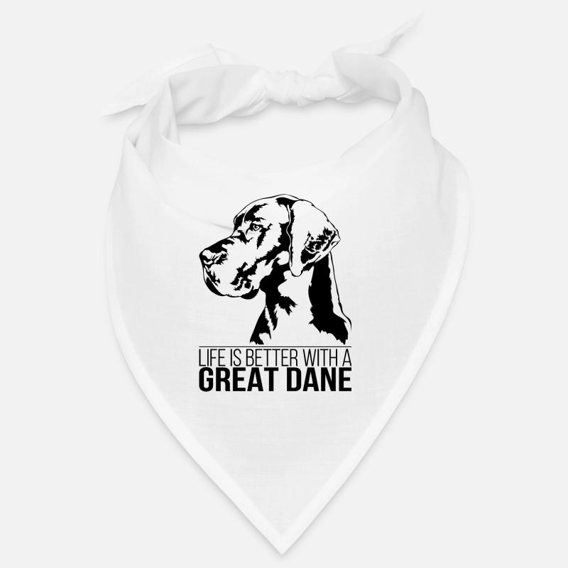 Great DANE life is better Hunde Spruch Wilsigns Bandana