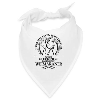 WEIMARANER Schutzengel Hundespruch Wilsigns - Bandana - Weiß - Vorne