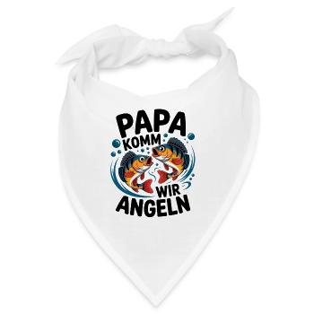 Papa komm wir angeln! Angelabenteuer mit Papa - Bandana - Weiß - Vorne