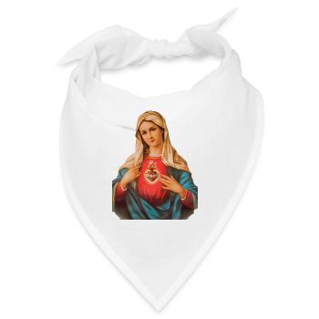 Holly Mary Maria Madonna Mariana Jungfrau Maria - Bandana - Weiß - Vorne
