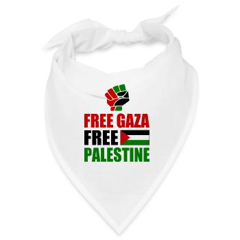 Free gaza Free palestine - Bandana - Weiß - Vorne