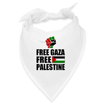 Free gaza Free palestine - Bandana - Weiß - Vorne