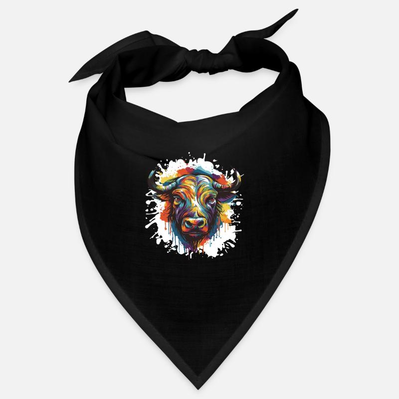 Bulle Tier Pop Art Kopf Taurus Bandana