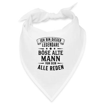 Böser Alter Mann Legende Sarkasmus Spruch Lustig - Bandana - Weiß - Vorne