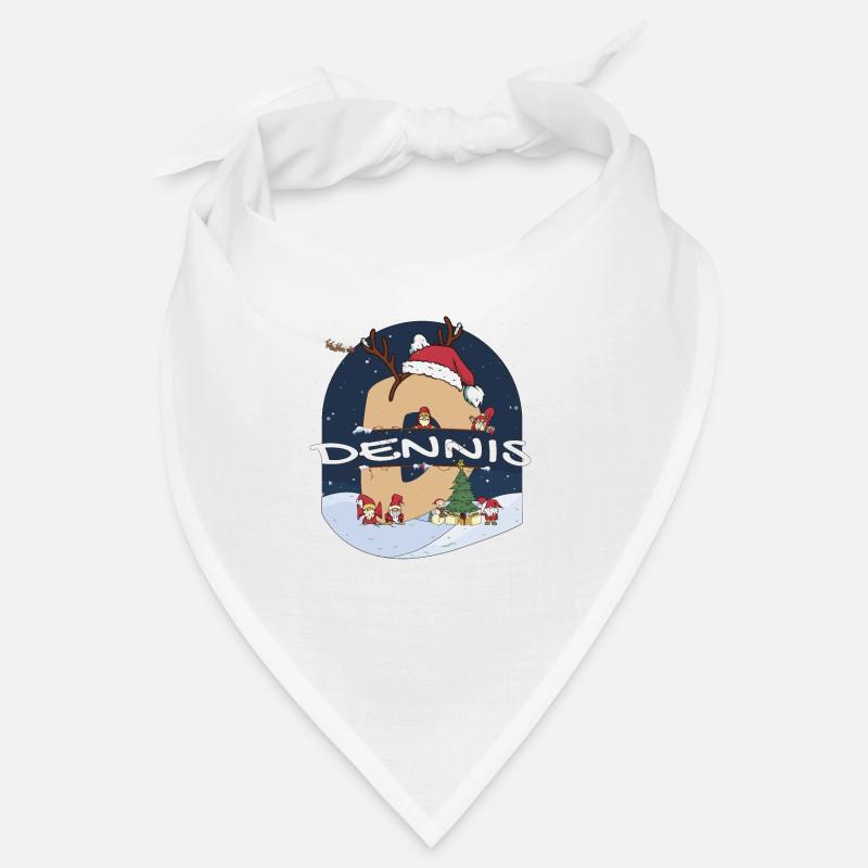 Nom Dennis génial avec Santa Hat dans le thème de Noël Bandana