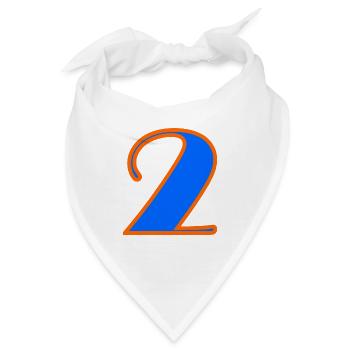 2. 2 JAHRE. 2. JUBILÄUM. GEBURTSTAG 2 JAHRE. 2 - Bandana - Weiß - Vorne