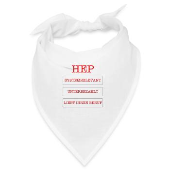 Heilerziehungspfleger Systemrelevant - Bandana - Weiß - Vorne