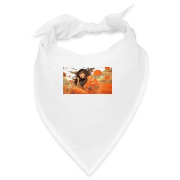 woman thinking - Bandana - Weiß - Vorne